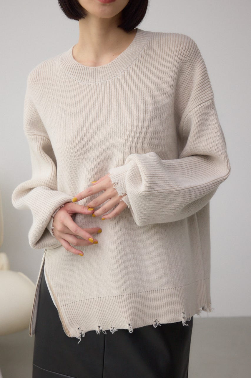 AZUL BY MOUSSY | サイドZIPニットトップス (ニット ) |SHEL'TTER WEBSTORE