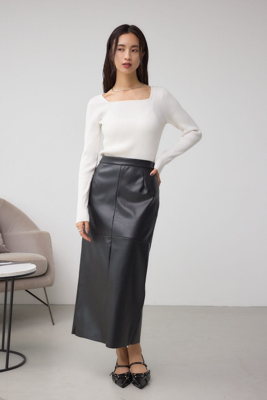 AZUL BY MOUSSY | フェイクスエード/フェイクレザータイトスカート