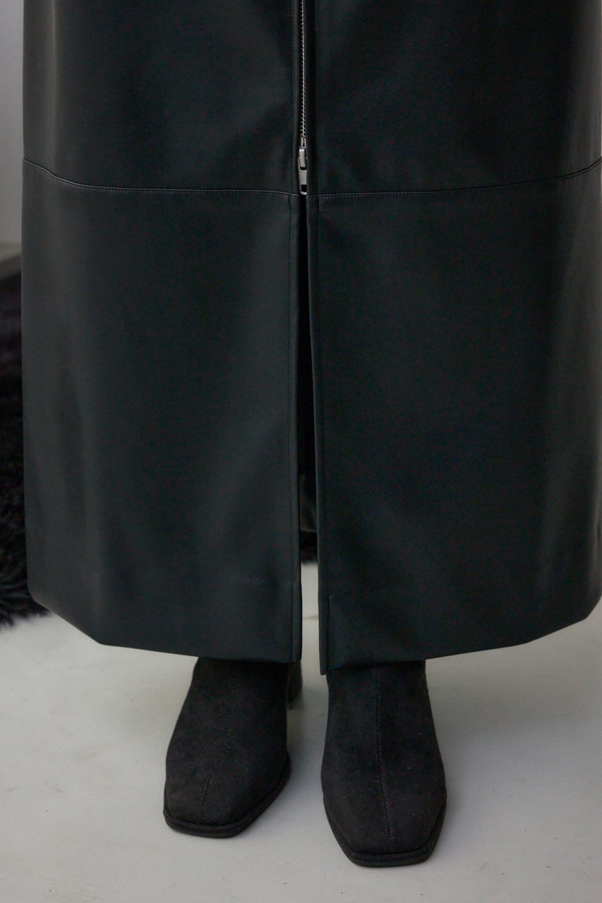 AZUL BY MOUSSY | フェイクレザー/スエードジップタイトスカート