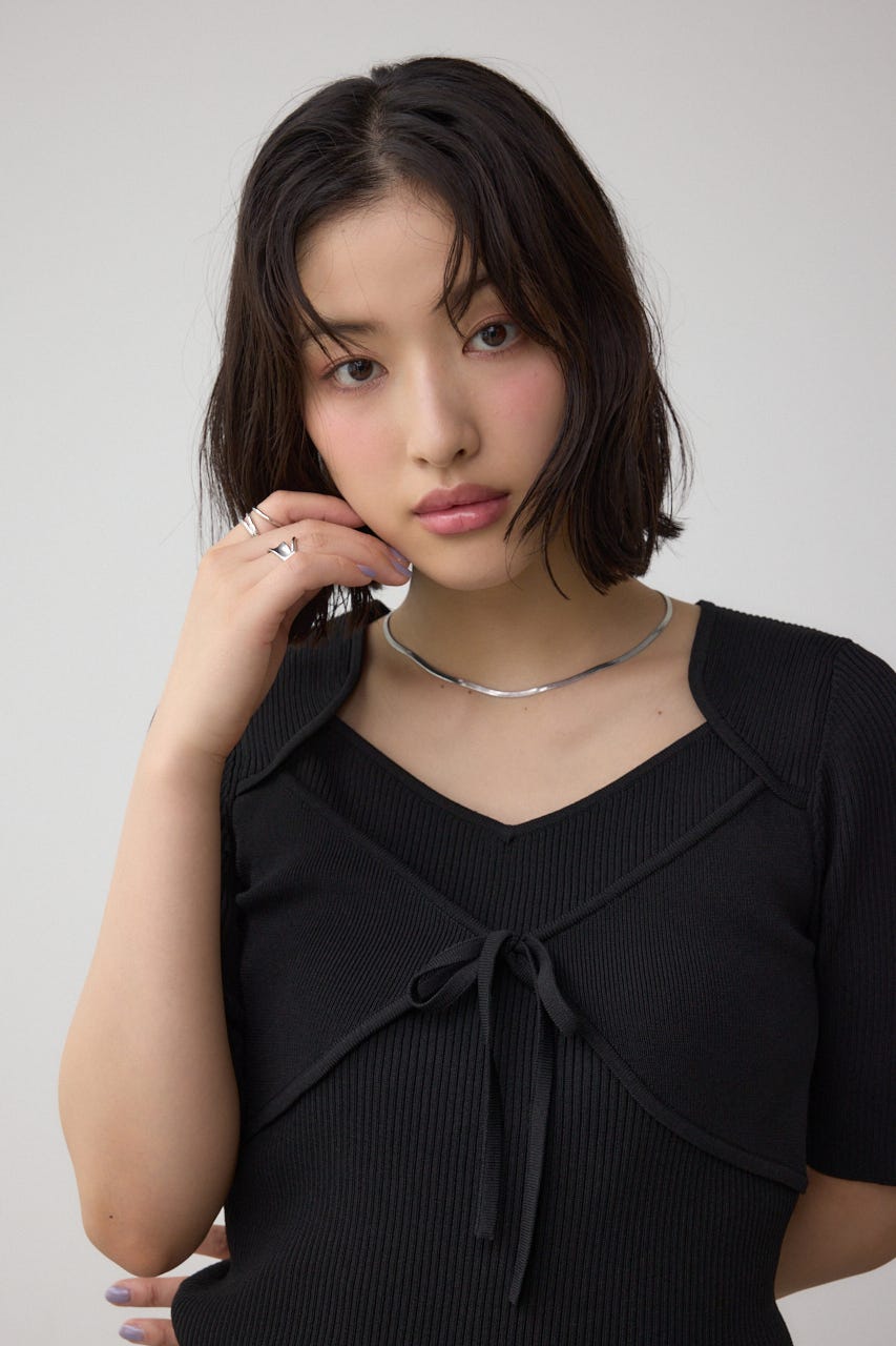 AZUL BY MOUSSY | ビスチェレイヤードデザインニット (ニット ) |SHEL