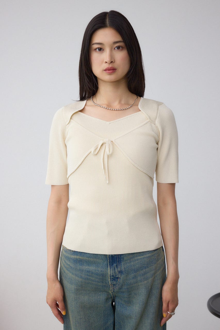 AZUL BY MOUSSY | ビスチェレイヤードデザインニット (ニット ) |SHEL