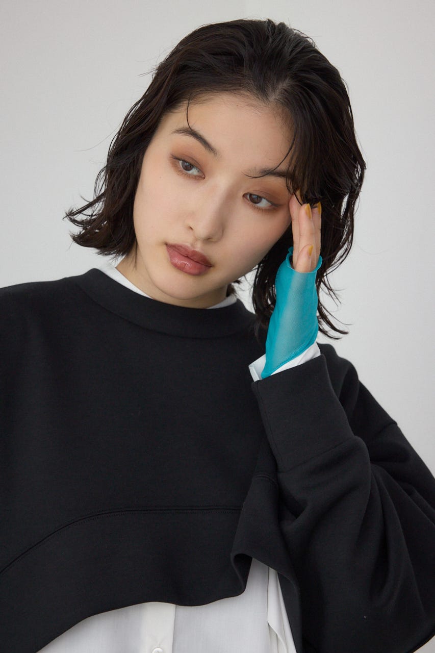 AZUL BY MOUSSY | 【PLUS】ダンボールフレアショートトップス (Tシャツ