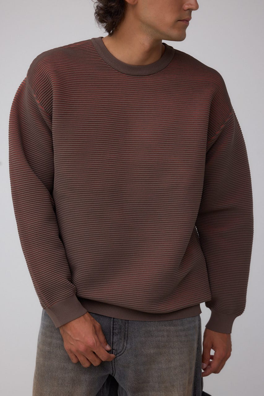 AZUL BY MOUSSY | ミックスカラーリップル編みニットトップス (ニット