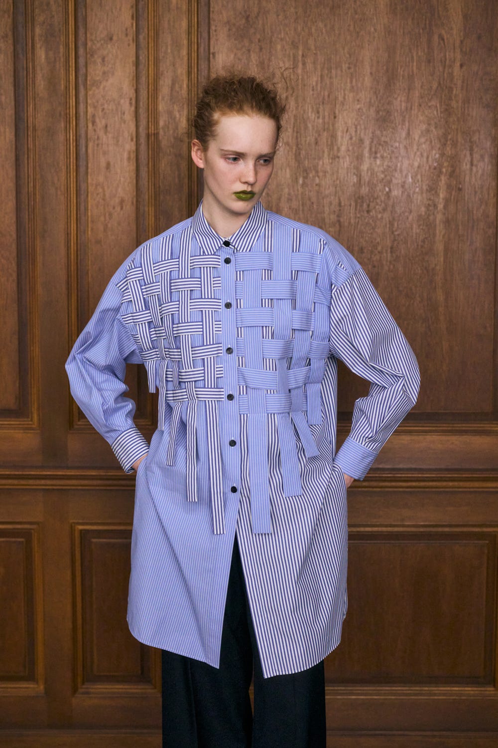 GRID SHIRT｜38｜BLU｜SHIRTS AND BLOUSES｜ENFÖLD OFFICIAL ONLINE