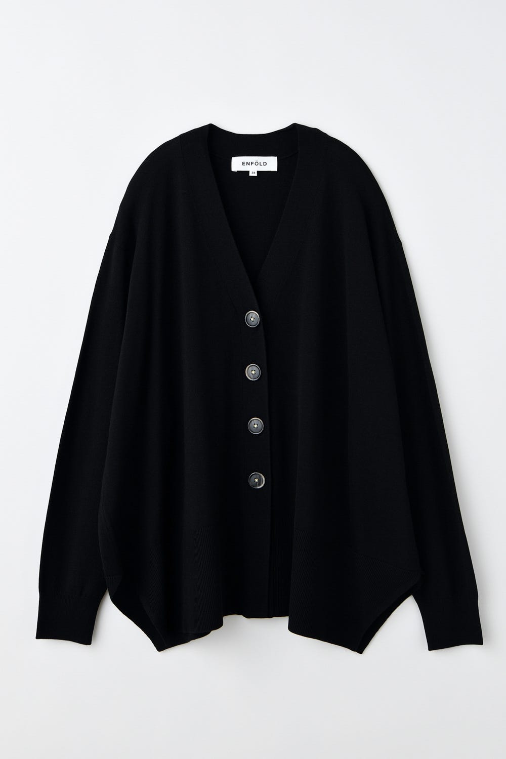 FLARE-SILHOUETTE CARDIGAN｜38｜BLK｜KNIT WEAR｜ENFÖLD OFFICIAL