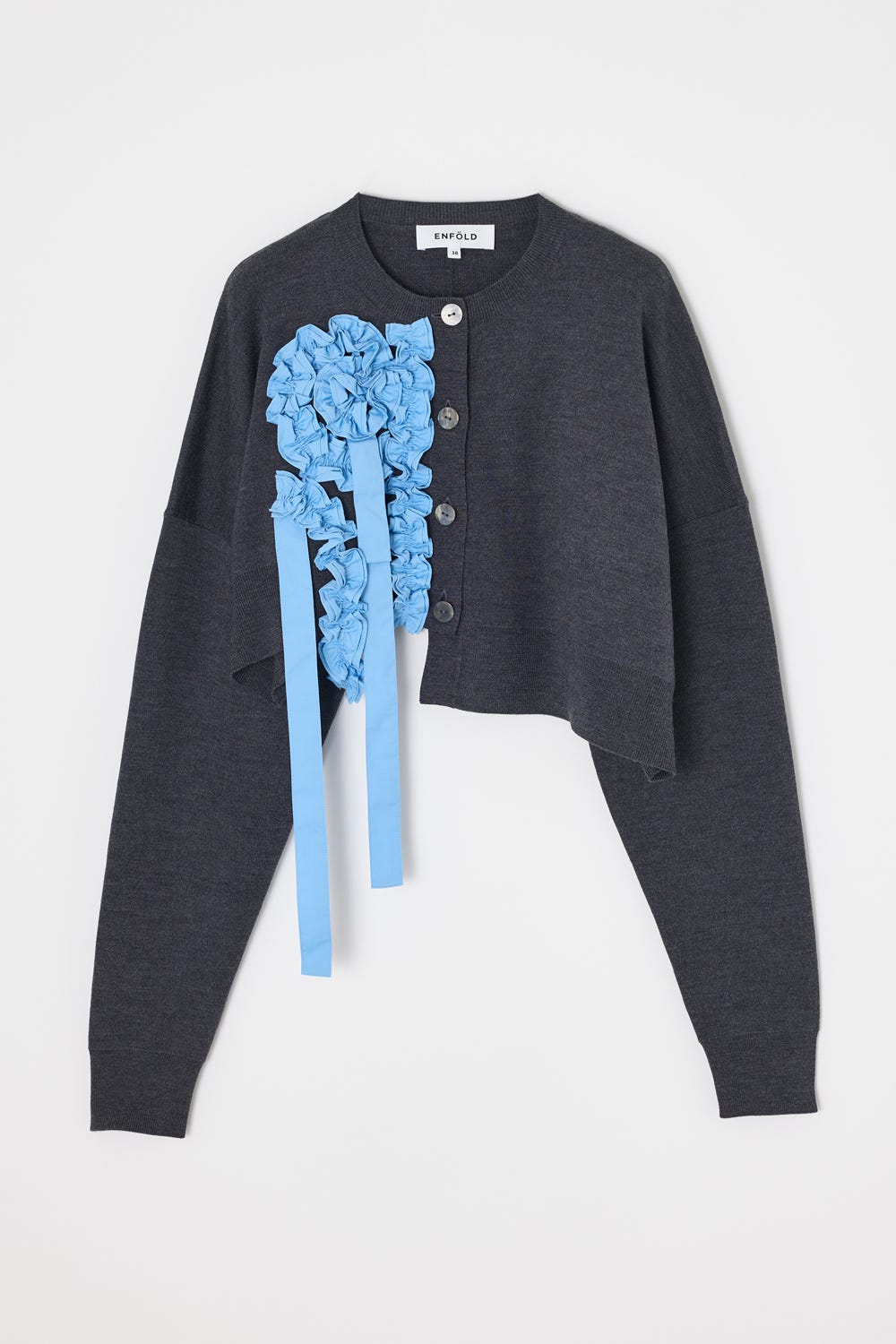 FRILL DECO CARDIGAN｜38｜BLK｜KNIT WEAR｜ENFÖLD OFFICIAL ONLINE