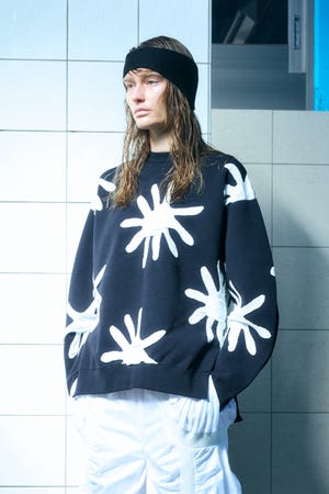 motif knit pullover｜M｜Black｜knit wear｜någonstans official