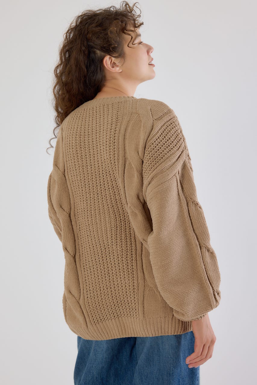 RODEO CROWNS WIDE BOWL | Vネックモールニットトップス (ニット