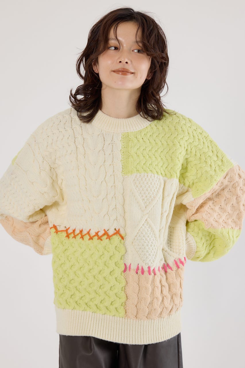 RODEO CROWNS WIDE BOWL | カスタムケーブルニット (ニット ) |SHEL