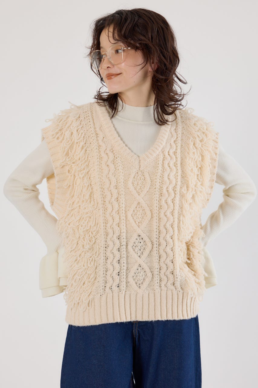 RODEO CROWNS WIDE BOWL | ケーブルニットベスト (ニット ) |SHEL'TTER