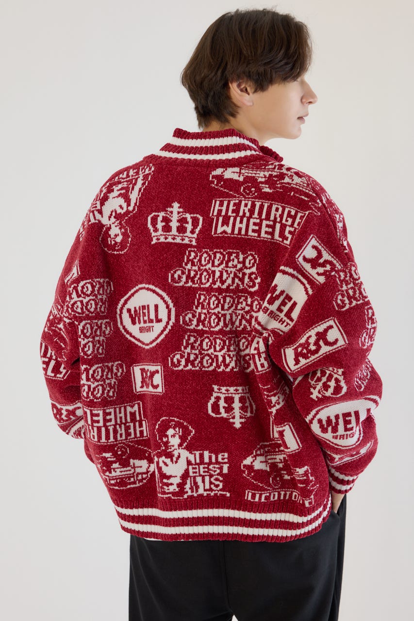 RODEO CROWNS WIDE BOWL | グラフィティーニットスタジャン (ブルゾン