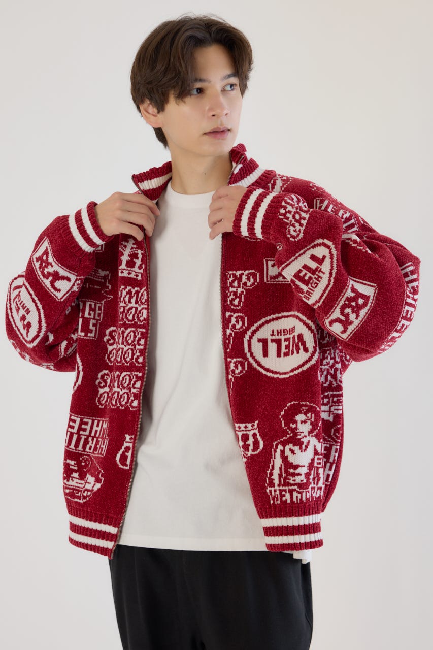 RODEO CROWNS WIDE BOWL | グラフィティーニットスタジャン (ブルゾン