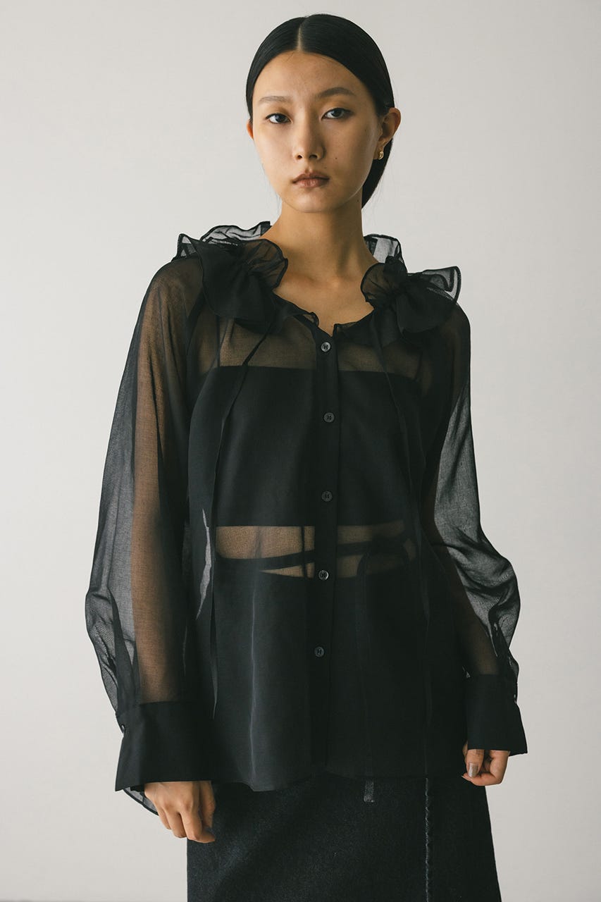 STYLEMIXER | フリルカラーシアーシャツ (シャツ・ブラウス ) |SHEL