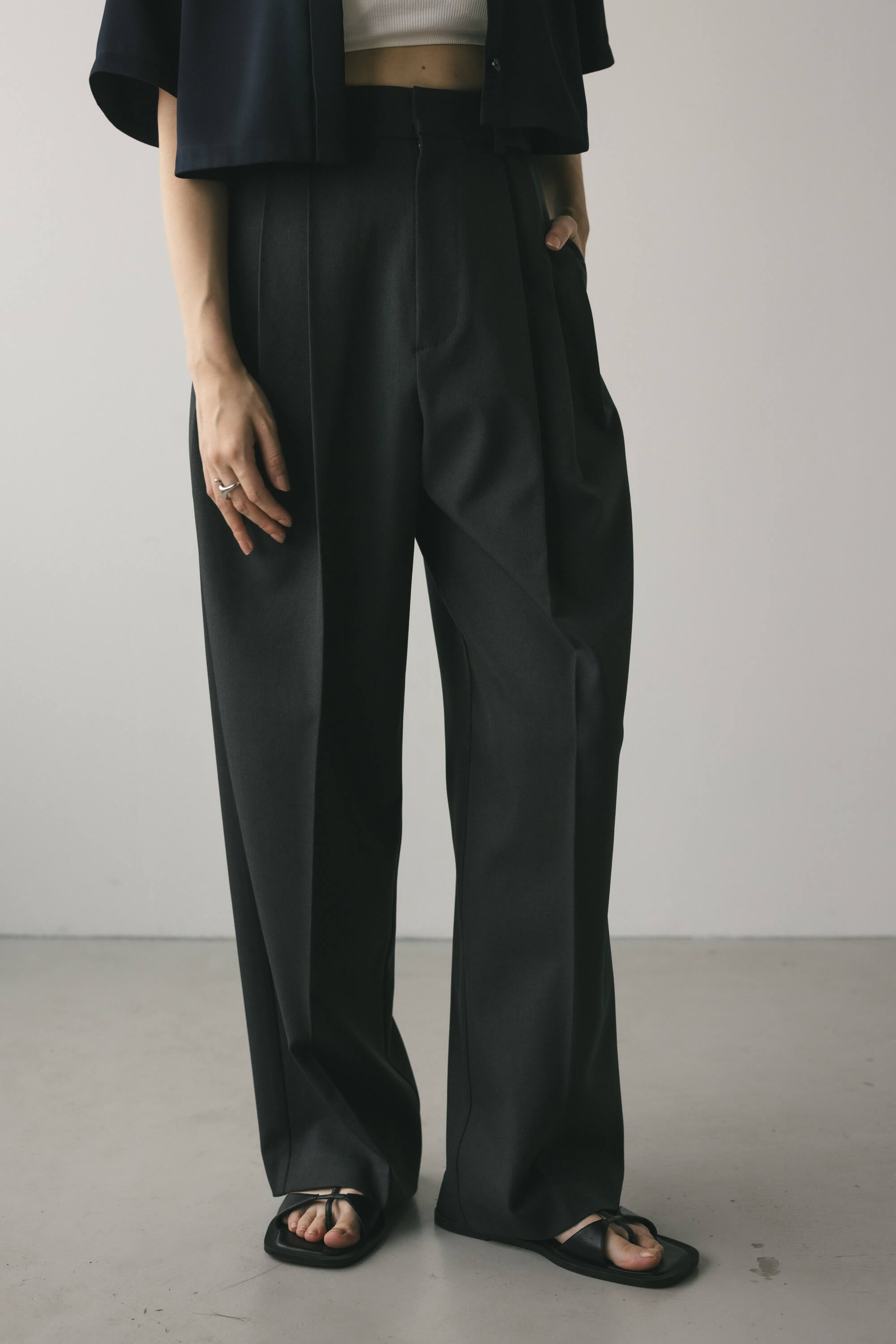 STYLEMIXER | 【WEB限定】3タックスラックスロング (パンツ ) |SHEL