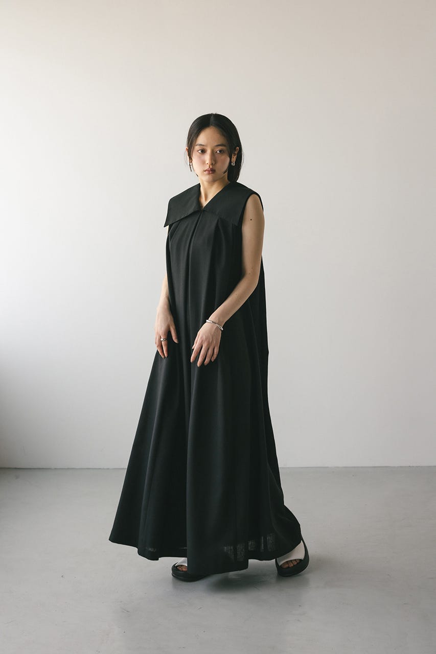 STYLEMIXER | ビッグカラーフレアワンピース (ワンピース(ロング