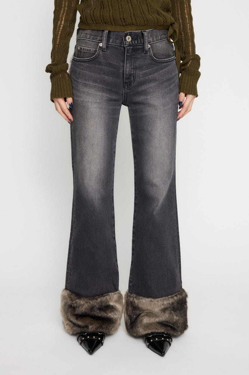 LAGUA GEM | FAUX FUR フレアデニム (フレア ) |SHEL'TTER WEBSTORE