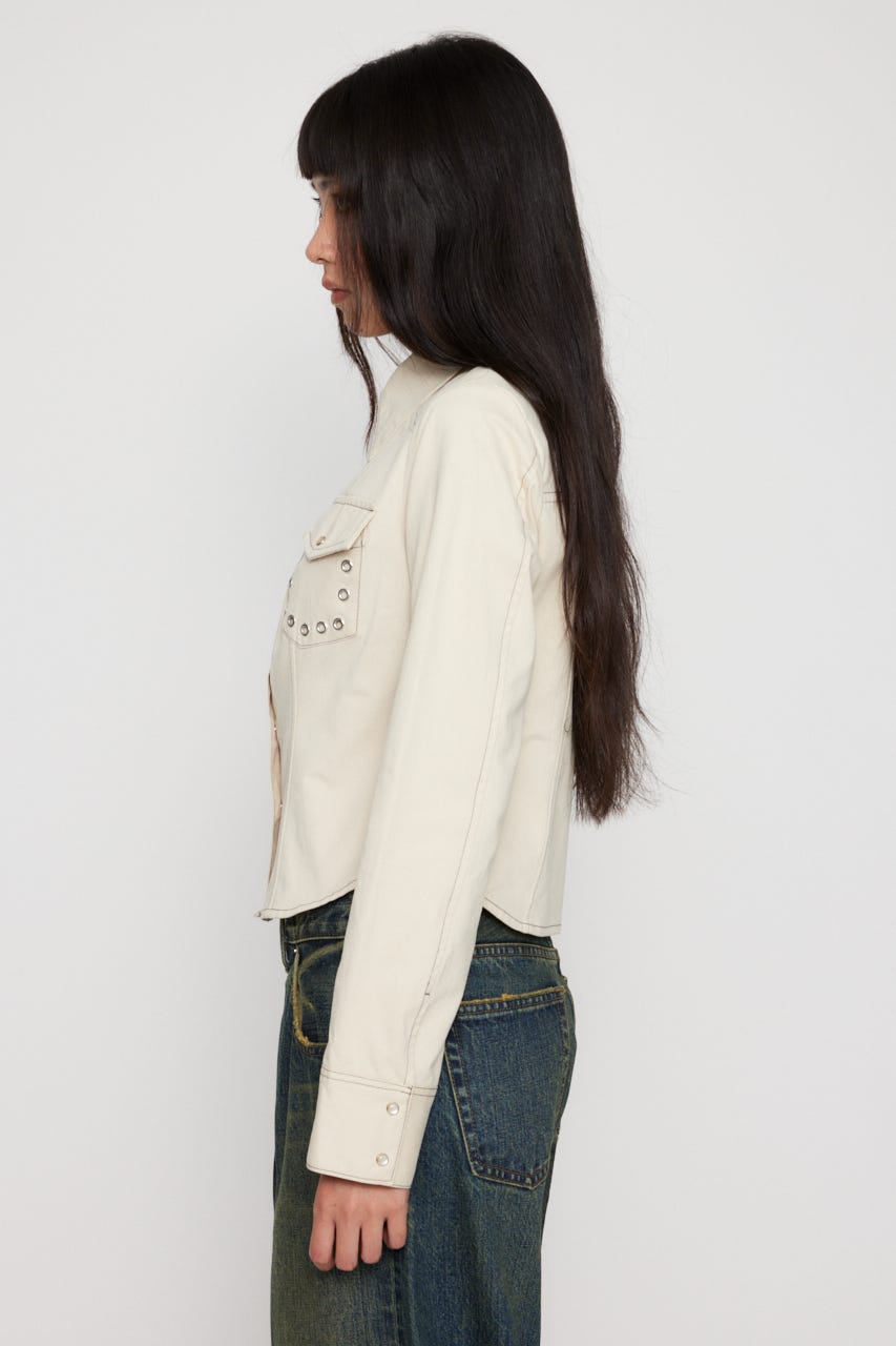 LAGUA GEM | EYELET POCKET COMPACT シャツ (シャツ・ブラウス ) |SHEL