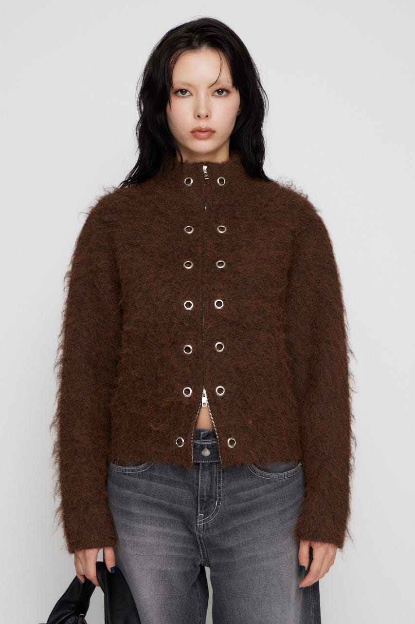 LAGUA GEM | ZIP SIDE EYELET ニット (ニット ) |SHEL'TTER WEBSTORE