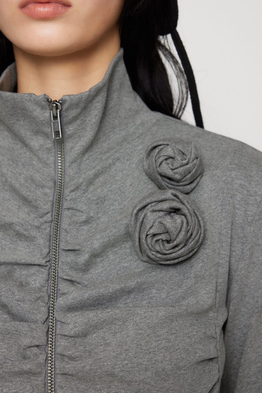 LAGUA GEM | FRONT ZIP GATHER トップス (Tシャツ・カットソー(長袖