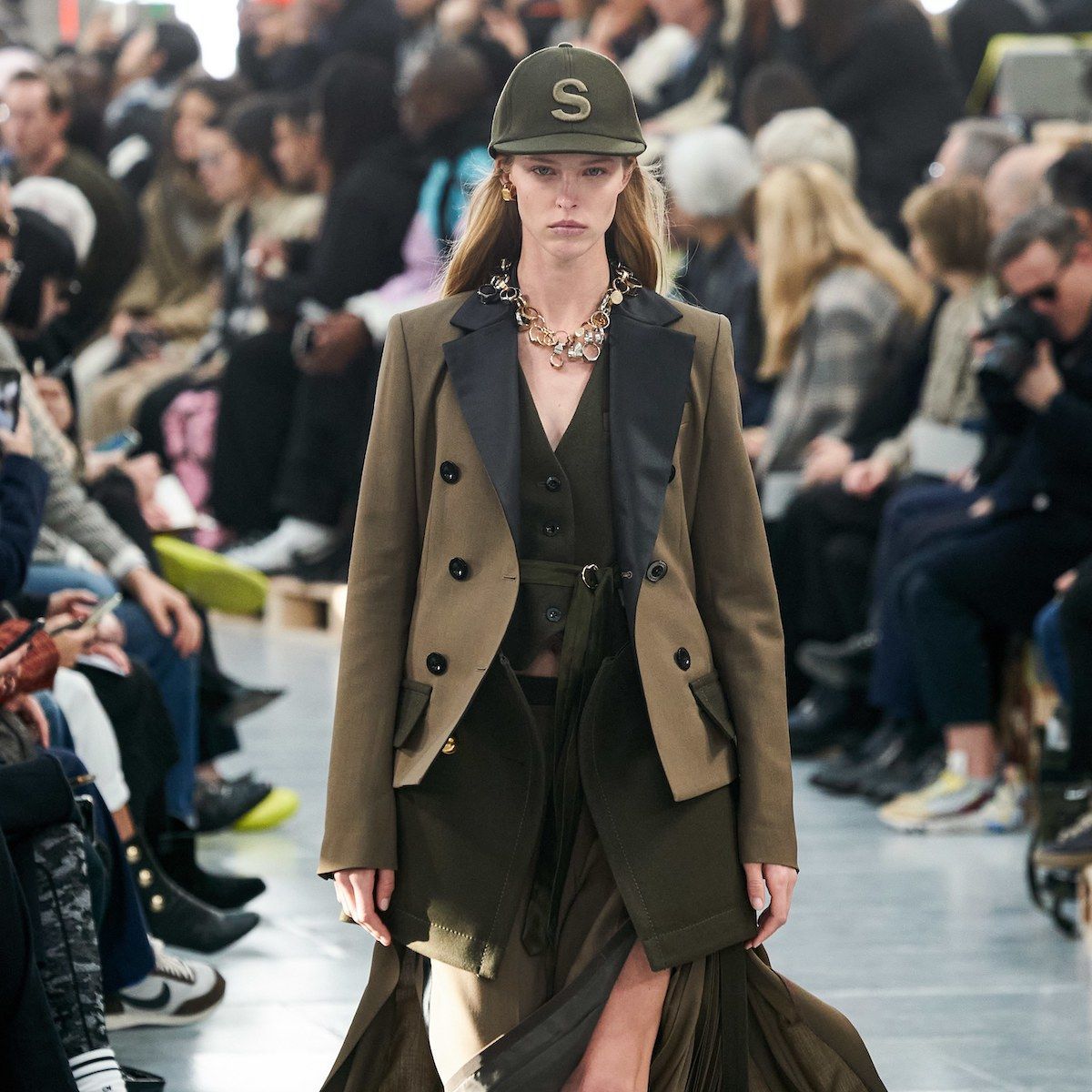 Nike sacai XL モッズコート オリーブグリーン トレンチコート sacai