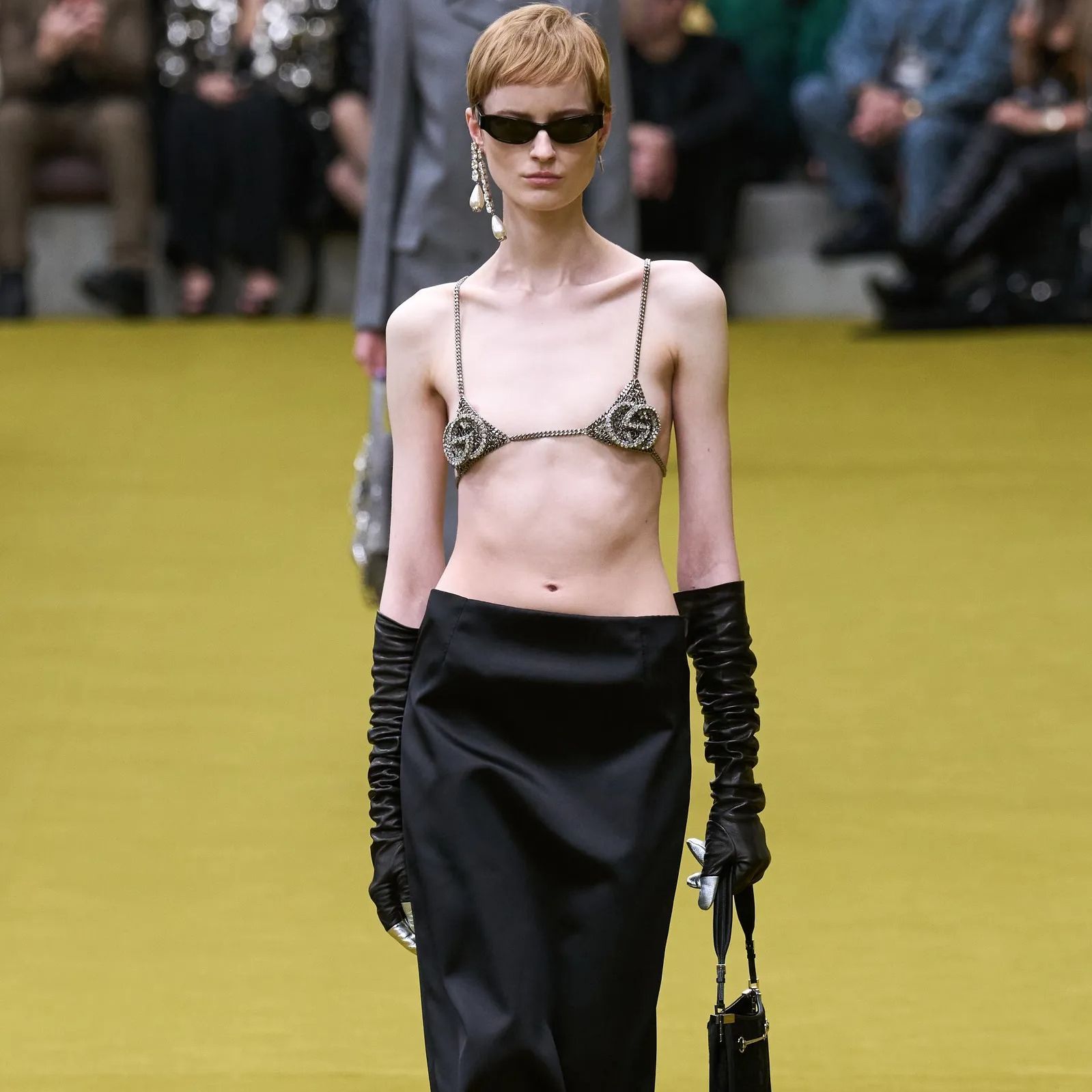 b*様 GUCCI トムフォード期 ダブルブレスト ショートコート チェーン