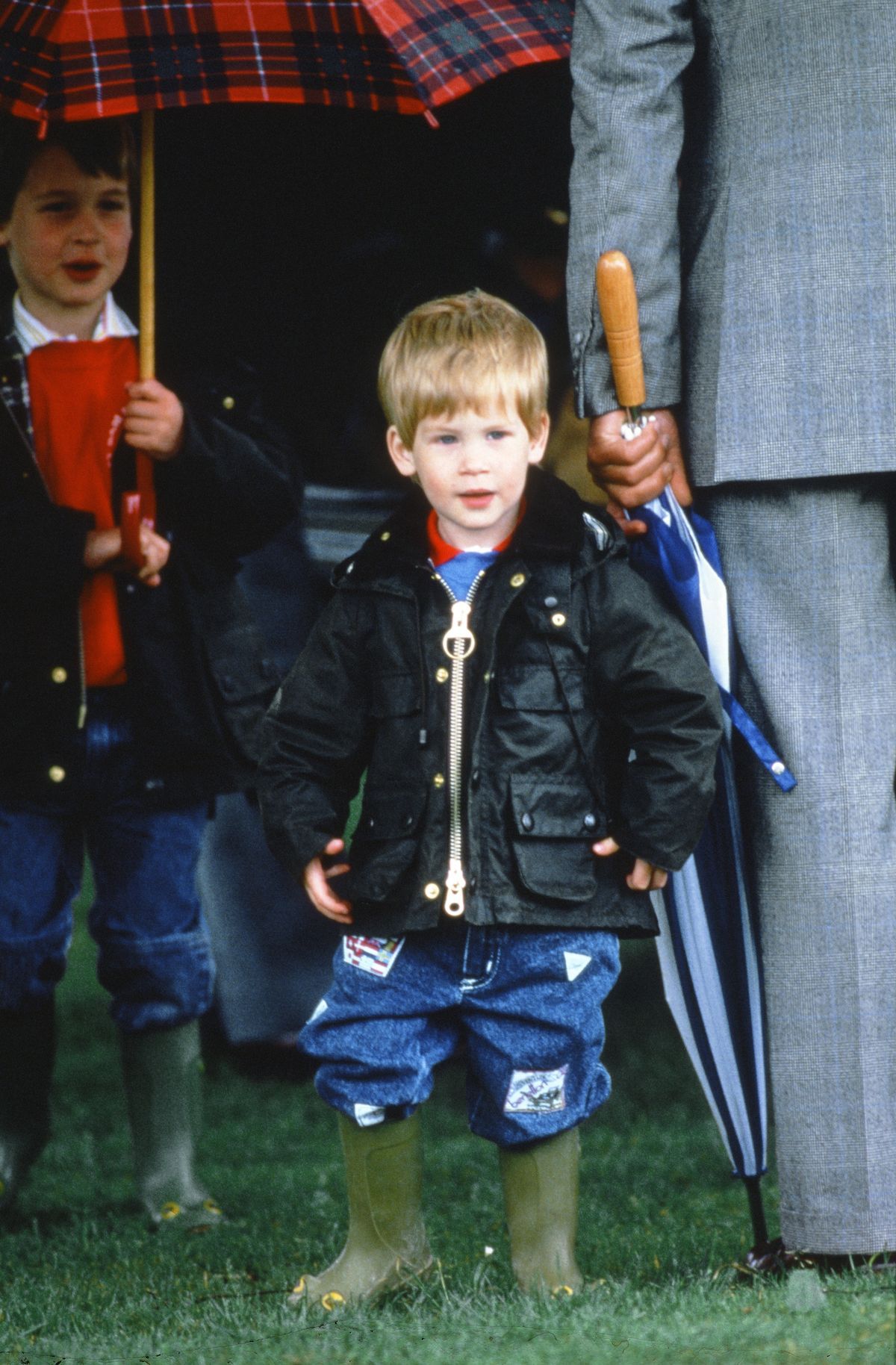 幼い頃のウィリアム皇太子とヘンリー王子も「カエルのレインブーツ」を