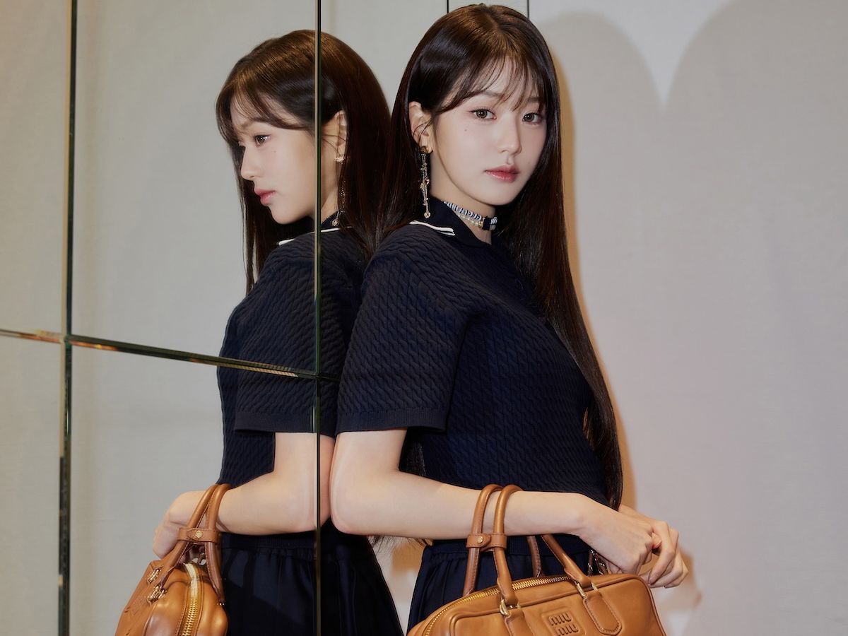 miumiu】ウォニョン着用 デニム総柄ワンピース IVEウォニョンが