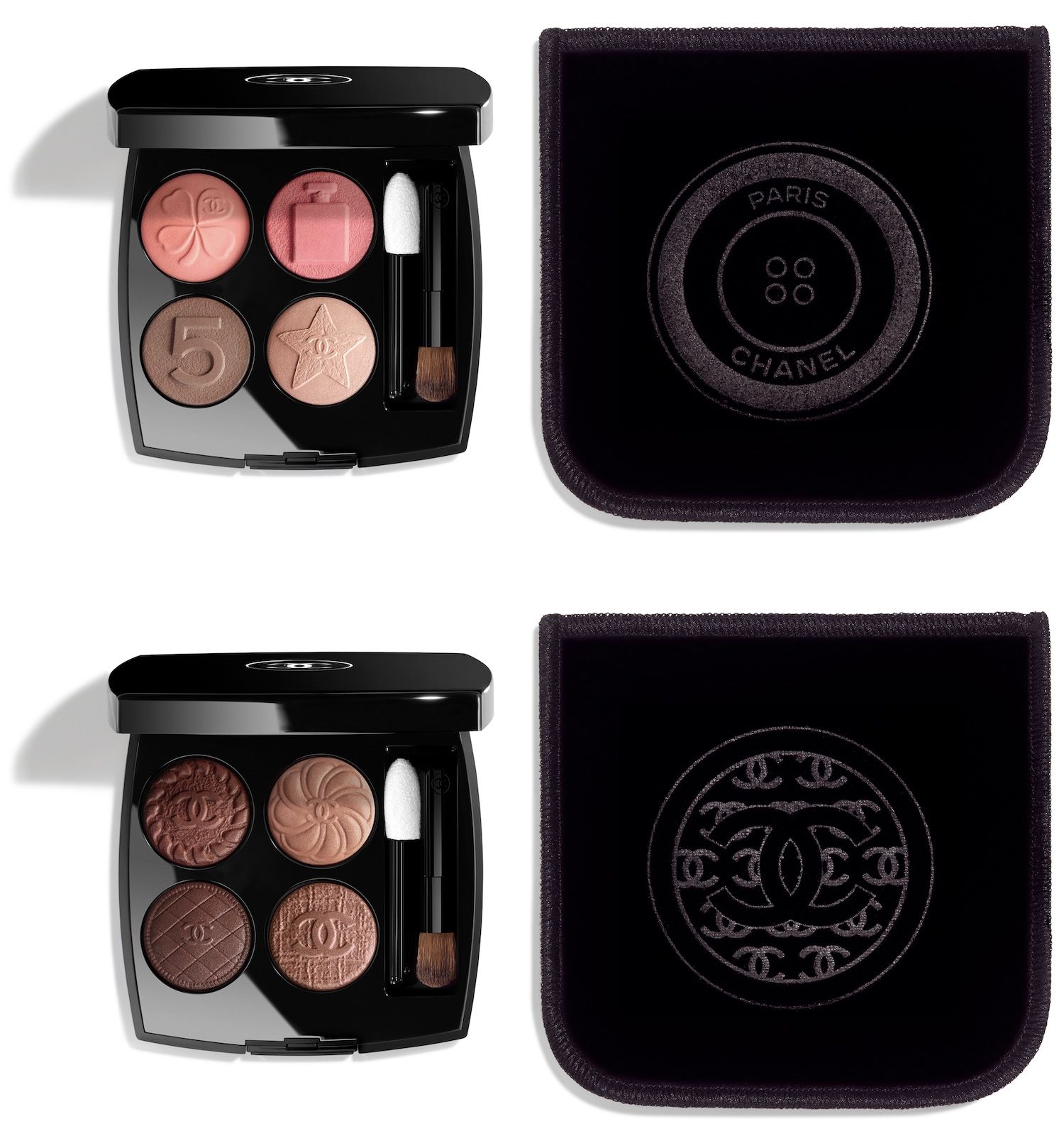 シャネルのシンボルを詰め込んだ見目麗しい4色入りアイシャドウ