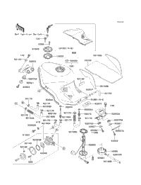 1999 Kawasaki NINJA ZX-11 (ZX1100-D7) Fuel Tank | Babbitts