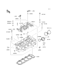 2003 Kawasaki NINJA ZX-6R (ZX636-B1) Cylinder Head | Babbitts