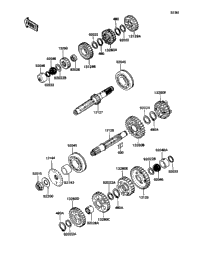 1990 Kawasaki ZX-11 (ZX1100-C1) Transmission
