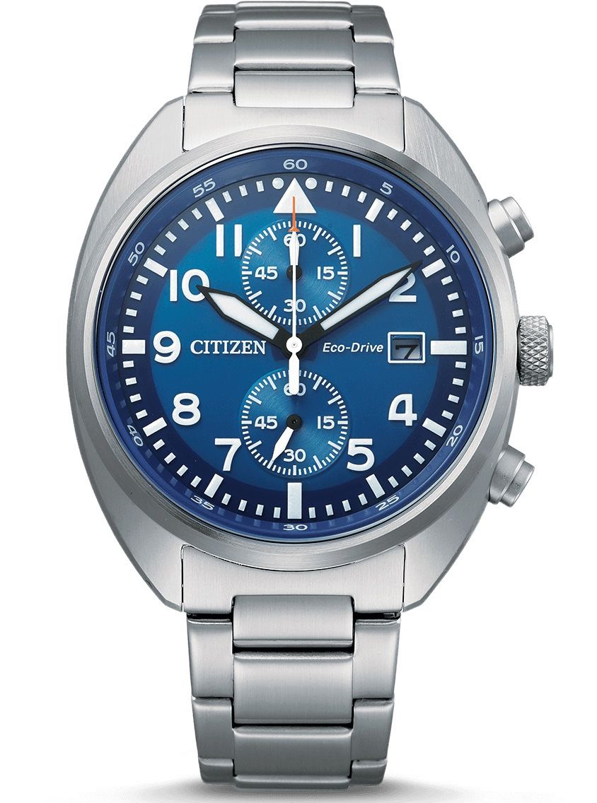 Citizen Eco-Drive chronograph | Sporty men's watch with blue dial