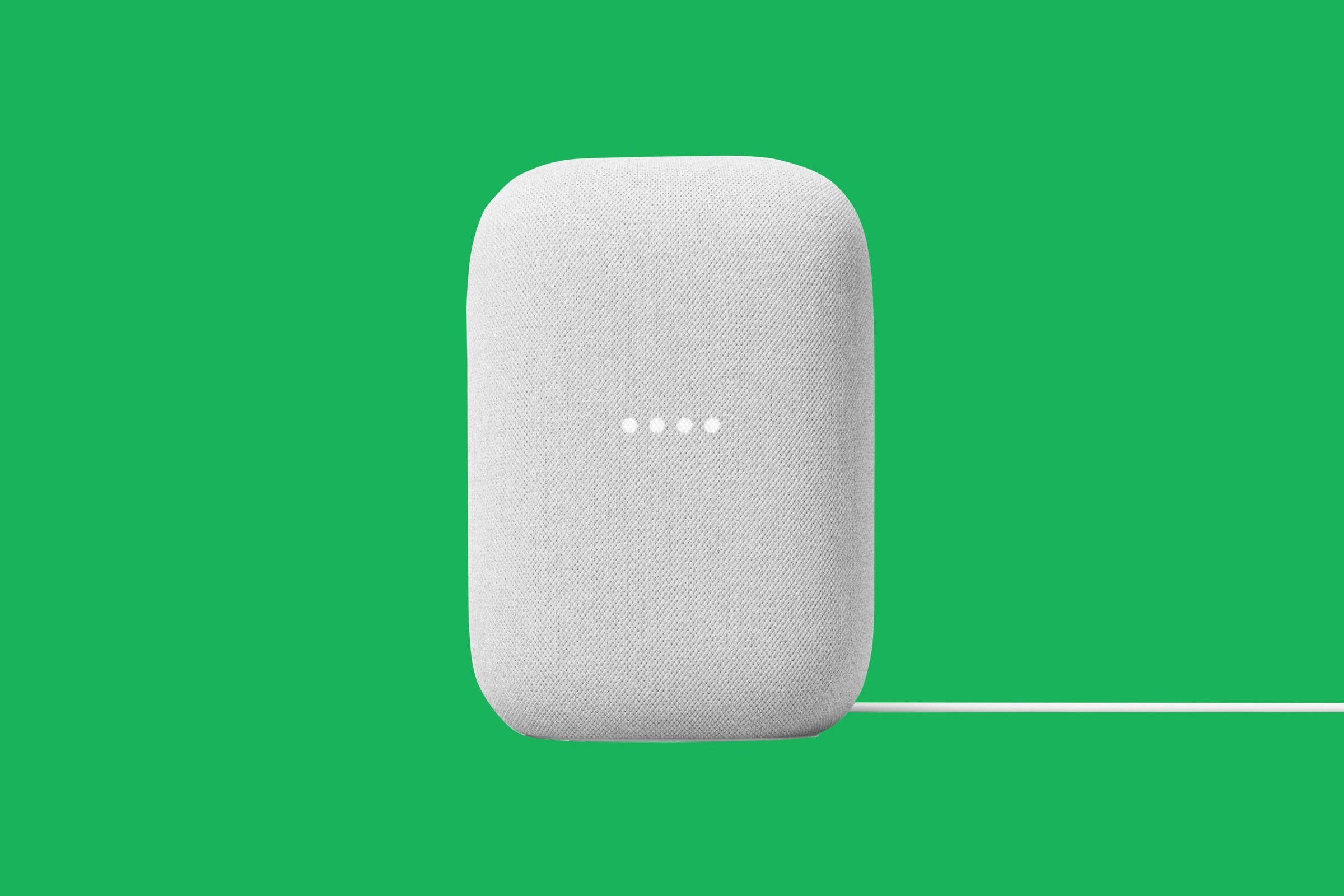 小さいながらも音質が優れた「Google Nest Audio」は、プレゼントにも