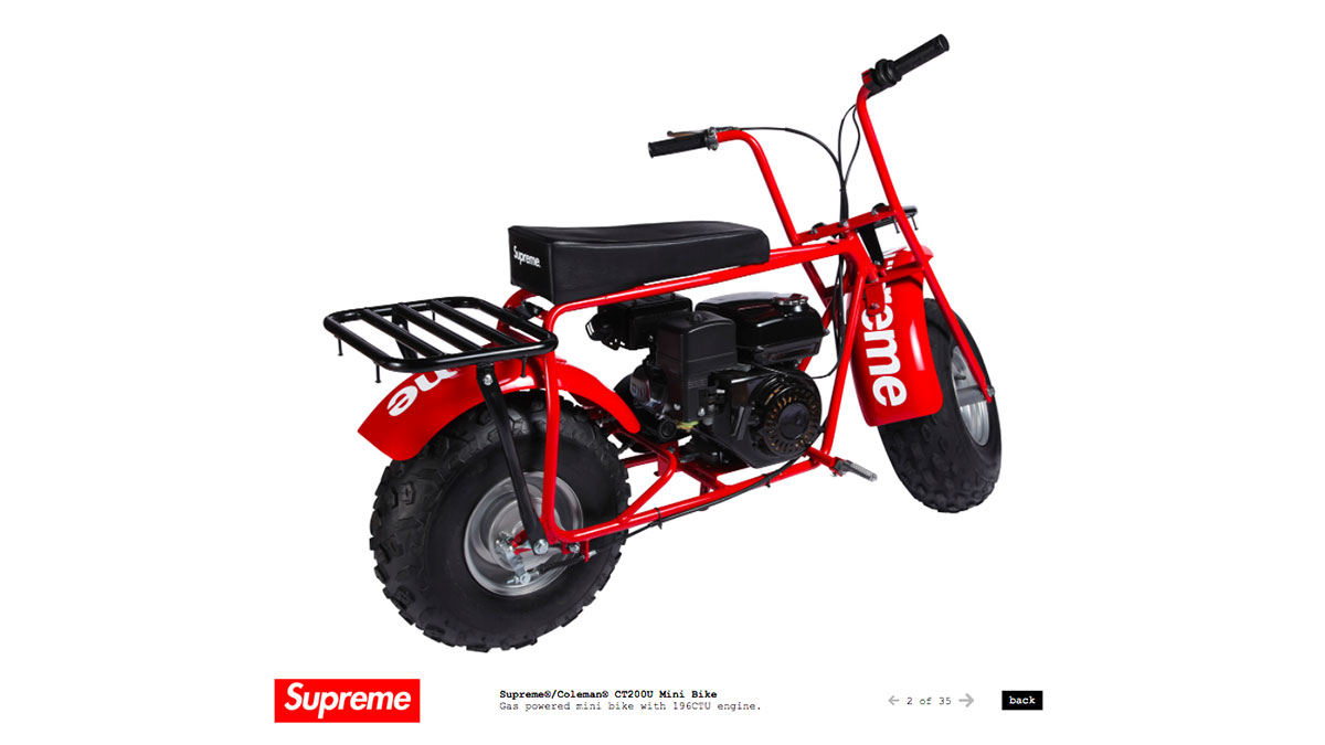 シュプリーム」からミニバイクが登場 「コールマン」とのコラボ - WWDJAPAN