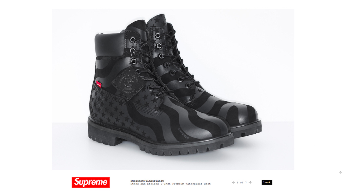 シュプリーム」が「ティンバーランド」の名作ブーツ“6インチ”を星条旗
