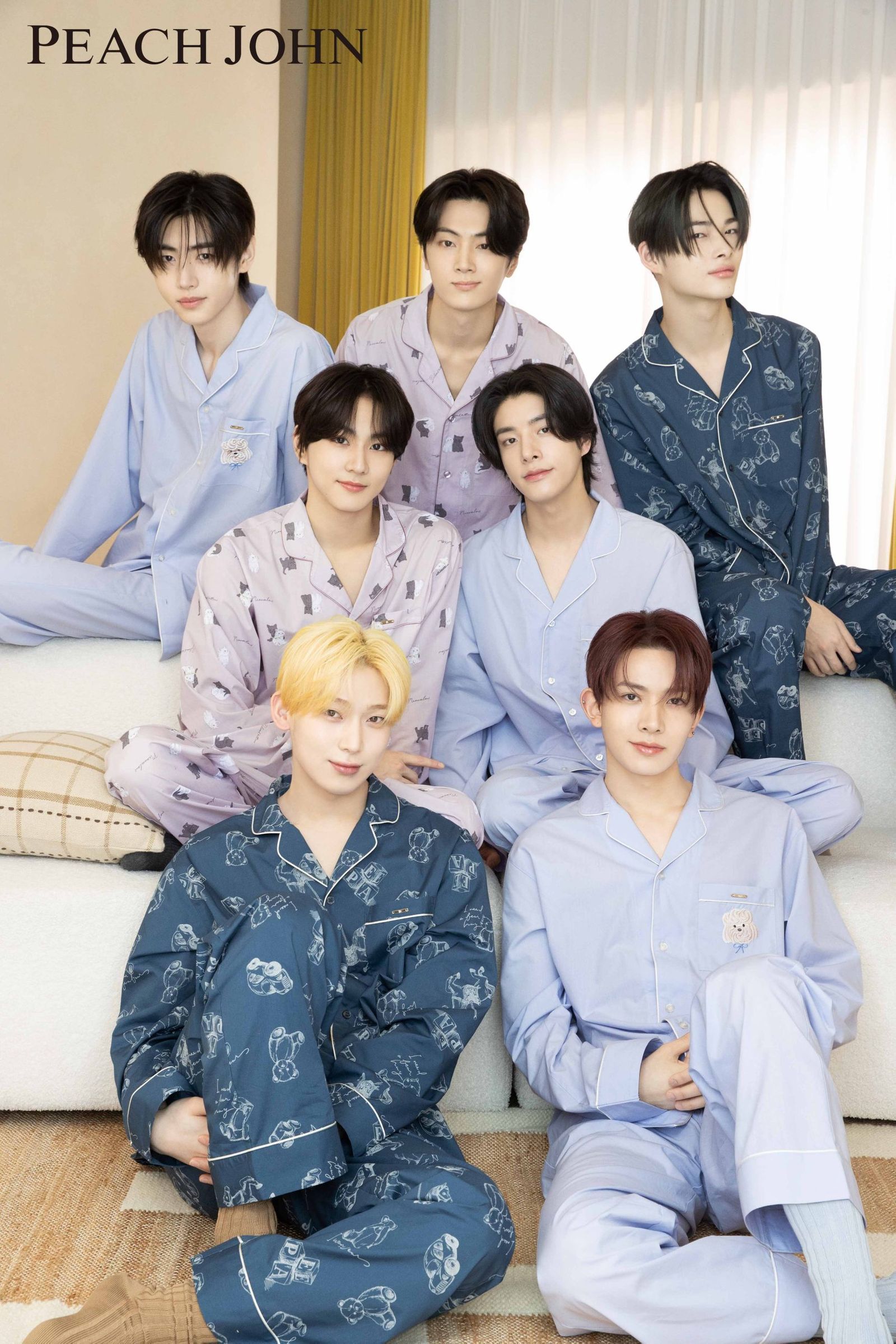 ENHYPENが「ピーチ・ジョン」の新作ユニセックスパジャマのビジュアル