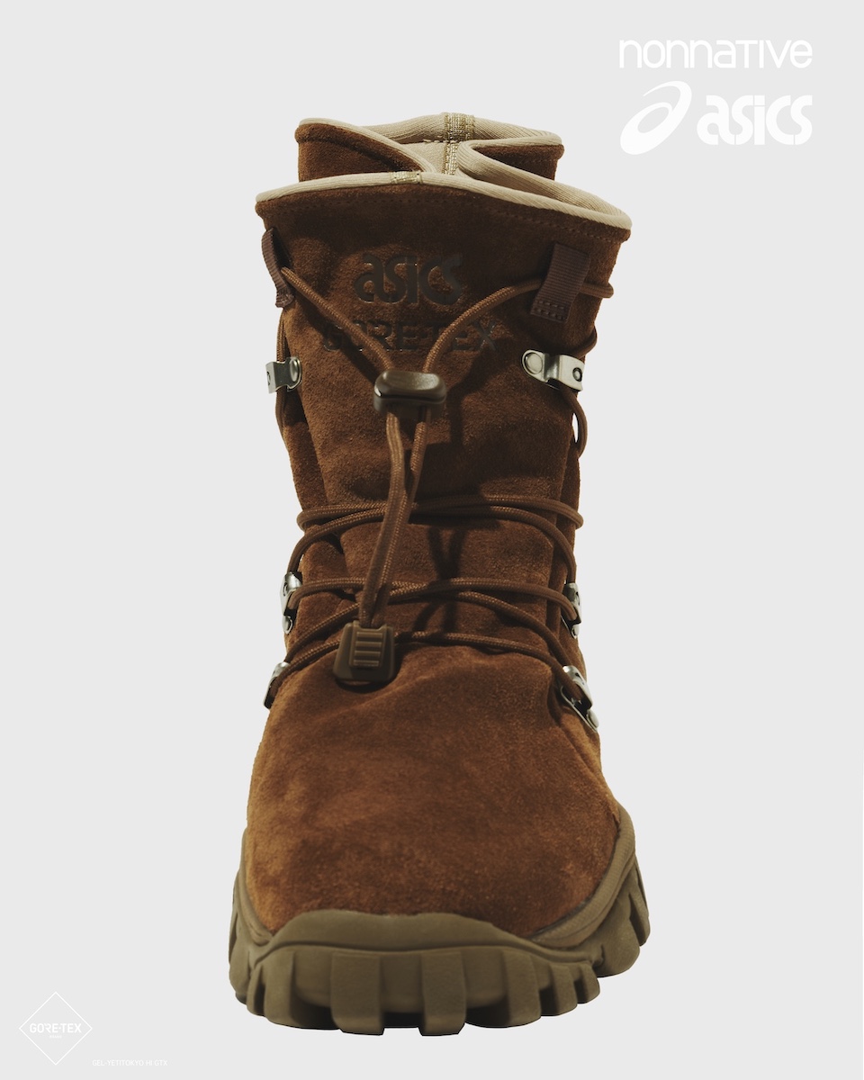 ノンネイティブ」と「アシックス」のコラボスニーカー“ゲル イエティ