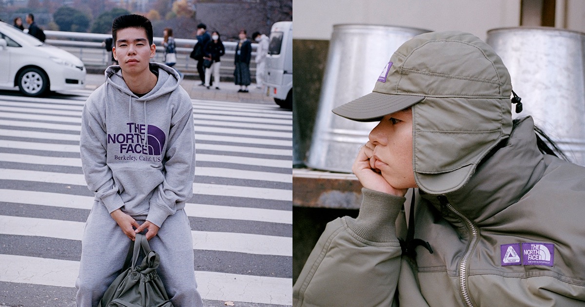 PALACE パープル チェック柄 ナイロンジャケット M PALACE パープル