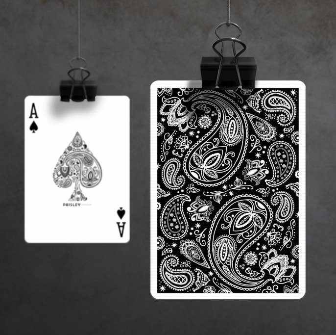 Paisley Playing Cards Workers Deck Black by Dutch Card House | X