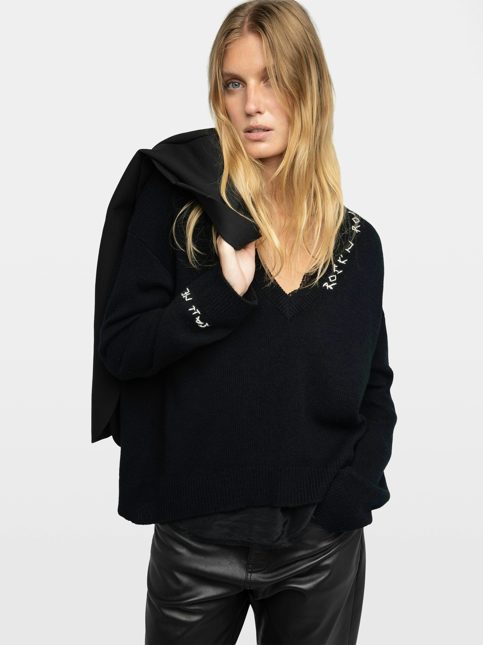Women's Black Cashmere Miky Sweater | Zadig&Voltaire | Zadig&Voltaire