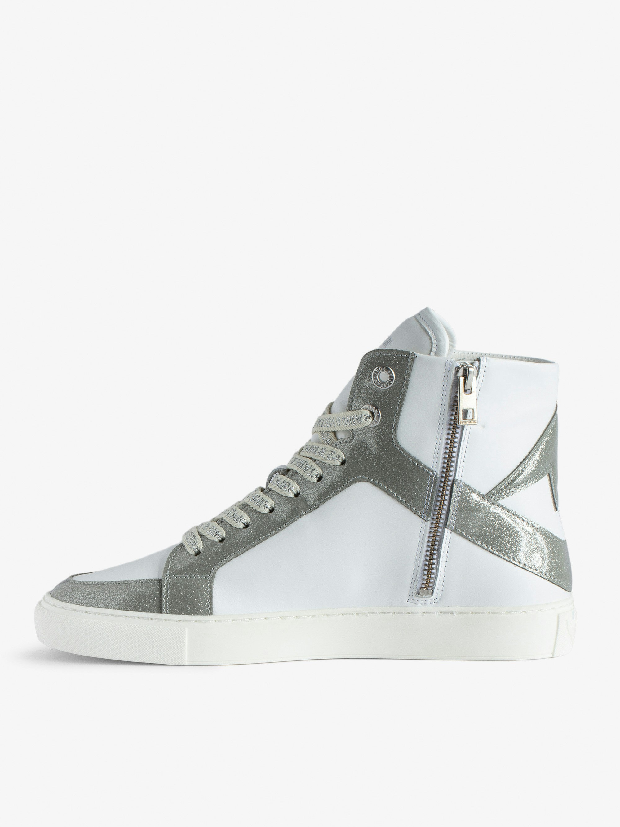 ZV1747 High Flash High-Top Trainers sneakers silver women