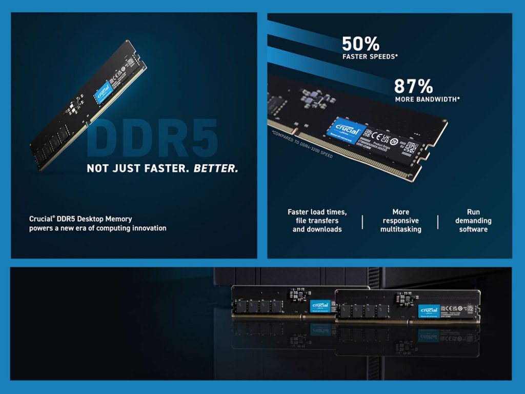 Crucial CT2K32G48C40U5 288pin DDR5-4800 CL40-39-39 64GB(32GBx2