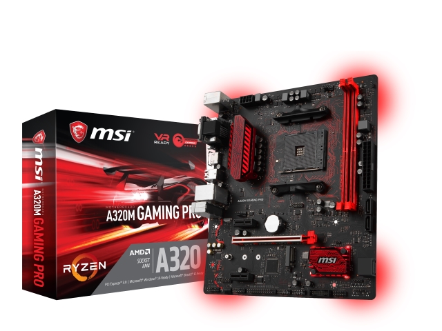 MSI A320M GAMING PRO AMD 300シリーズ Socket AM4対応 AMD A320チップ