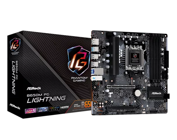 ASRock B650M PG Lightning AMD 600シリーズ Socket AM5対応 AMD B650