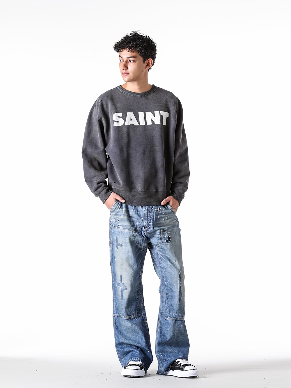 SAINT Mxxxxxx x DENIM TEARS 2024-25AW Collaboration Coat Styling