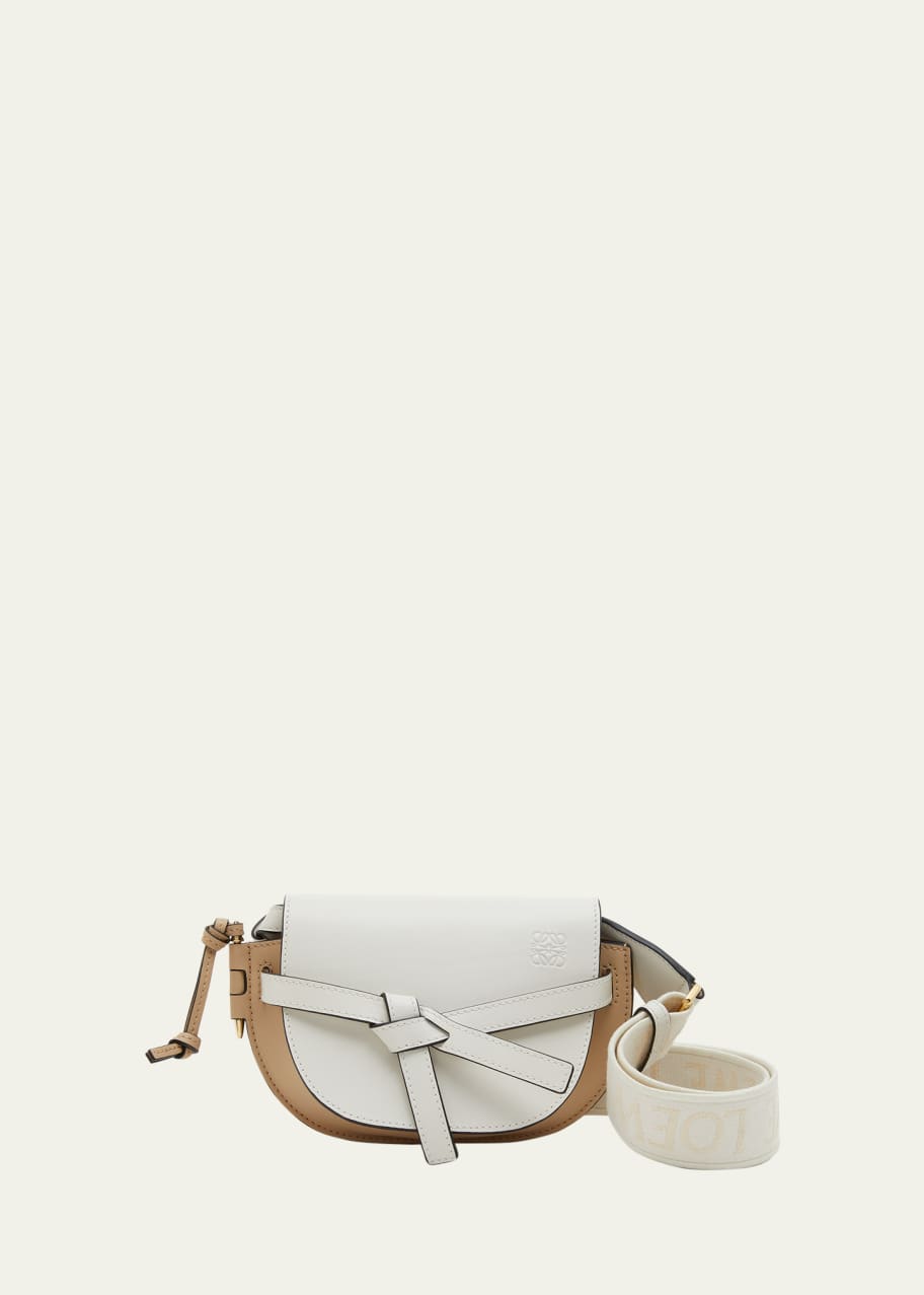 Loewe Gate Dual Mini Crossbody Bag in Bicolor Leather with