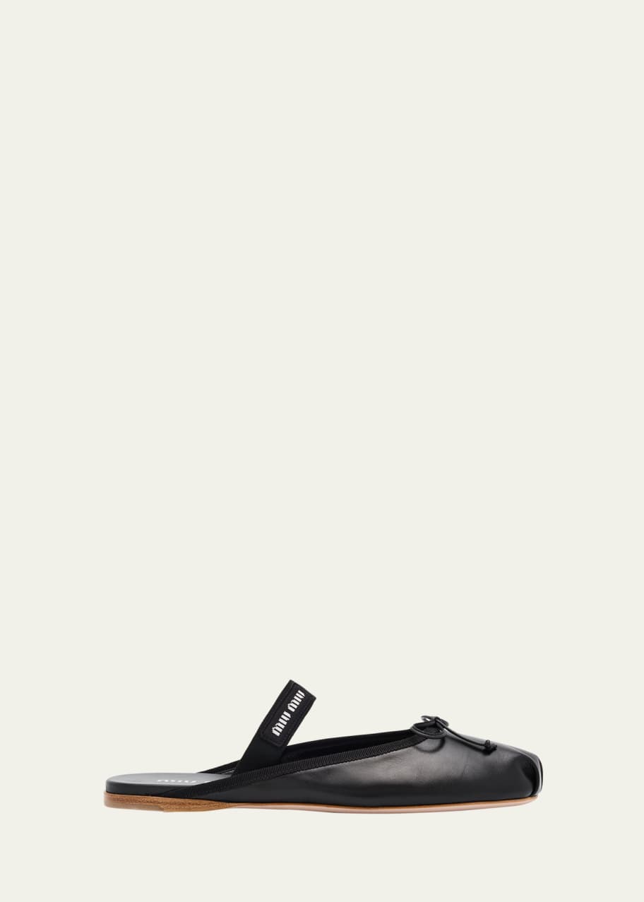 Miu Miu Leather Mary Jane Ballerina Mules - Bergdorf Goodman