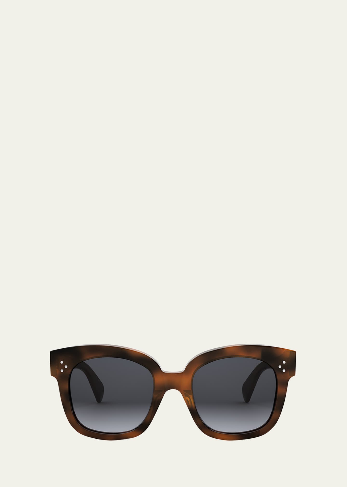 Celine 3 Dots Havana Acetate Square Sunglasses - Bergdorf Goodman