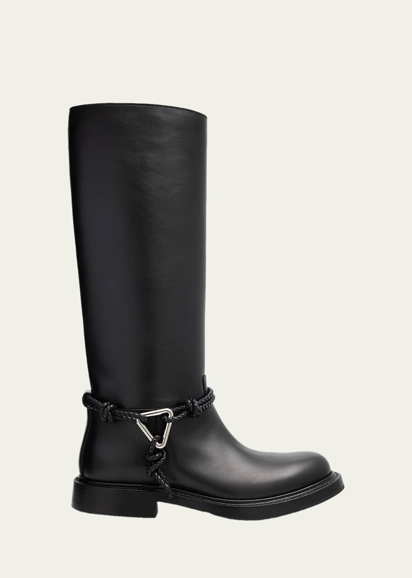 Bottega Veneta James Leather Knee-High Riding Boots - Bergdorf Goodman
