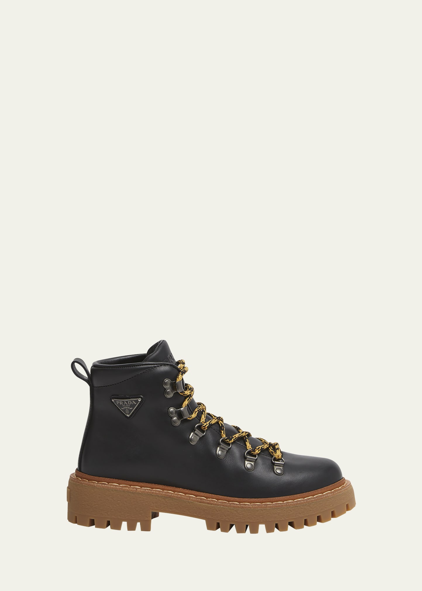Prada St. Moritz Calfskin Hiker Boots - Bergdorf Goodman